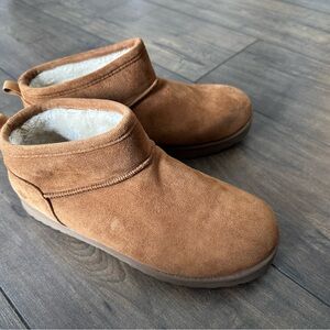 Cozy Tan Suede Ankle Boots
